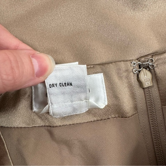 SOLD Talbots Pure Silk Champagne Beige Full Midi Skirt 12 NWT Vintage Formal - Picture 5 of 5